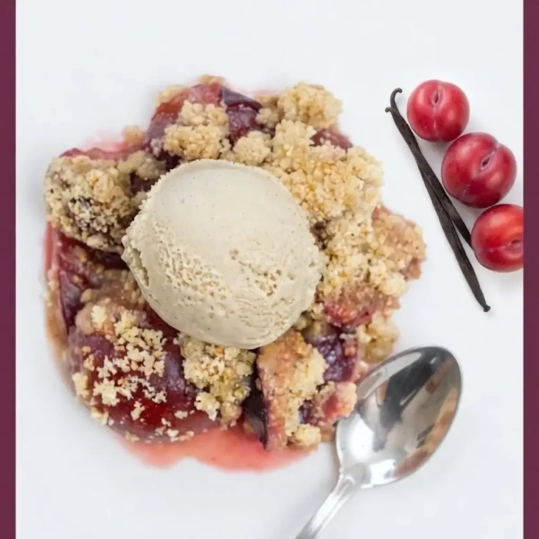 Maronen-Honig-Eiscreme mit Zwetschgencrumble: unwiderstehlich herrlich in nur 30 Minuten Arbeit