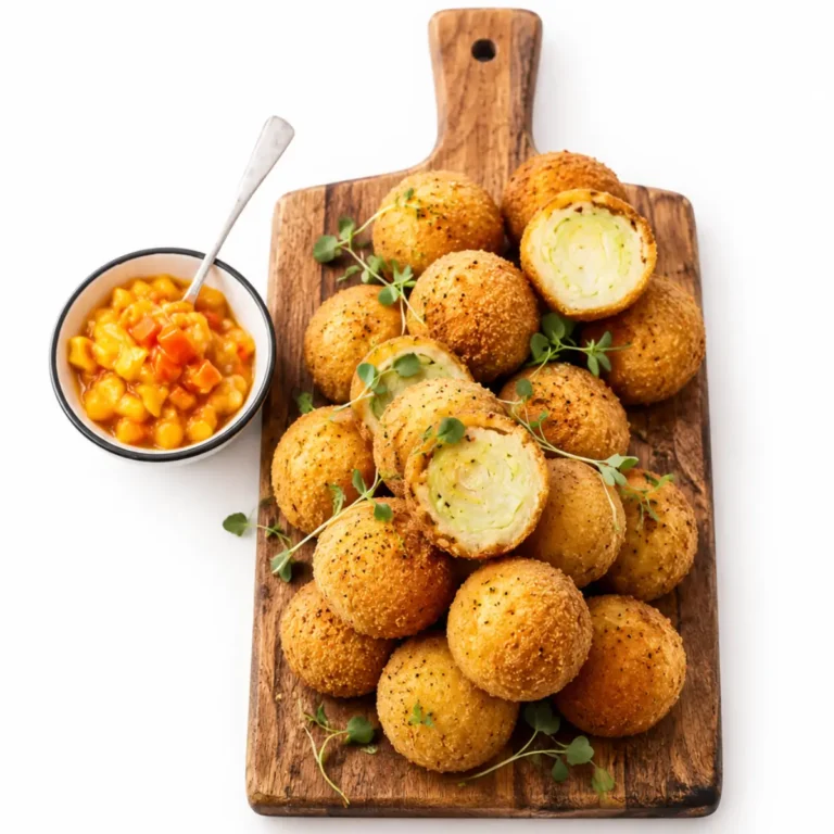Rosenkohl-Kartoffel-Kroketten sind genau das Richtige, wenn du Gemüse einmal ganz anders auf den Tisch bringen willst.