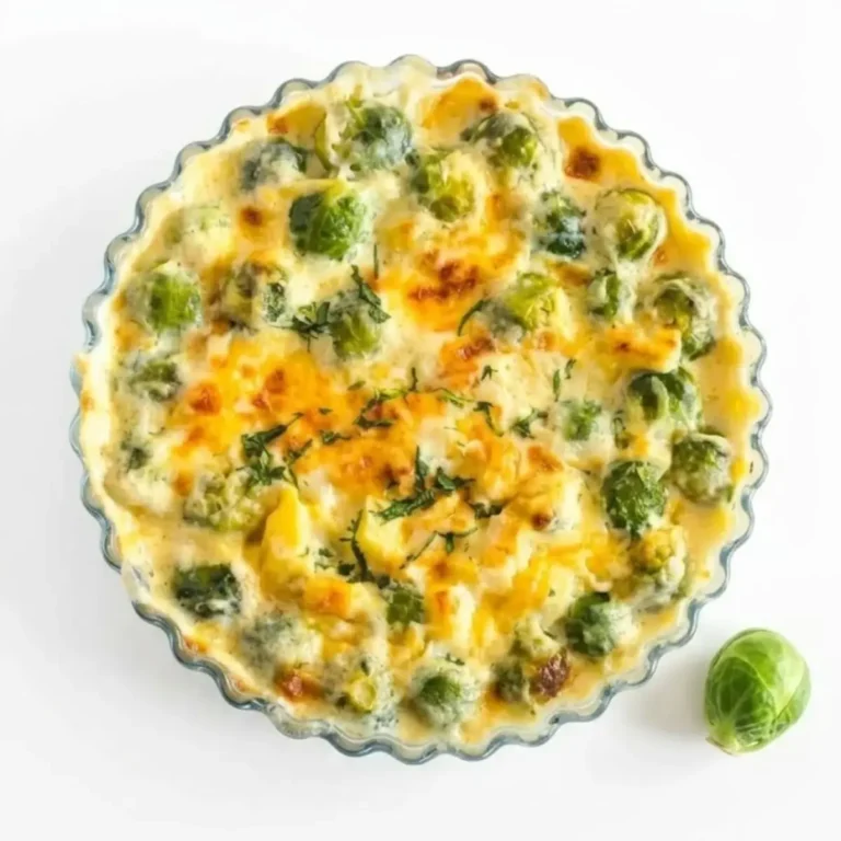 Rosenkohlauflauf mit Käse überbacken